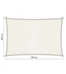 SCHADUWDOEK RECHTHOEK 4X5M ARCTIC WHITE