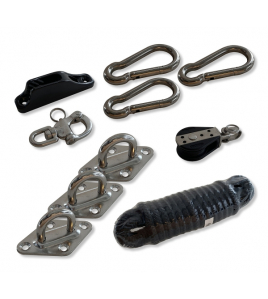 SCHADUWDOEK BEVESTIGINGSSET DRIEHOEK KATROL