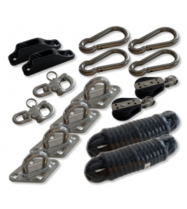 SCHADUWDOEK BEVESTIGINGSSET VIERKANT KATROL