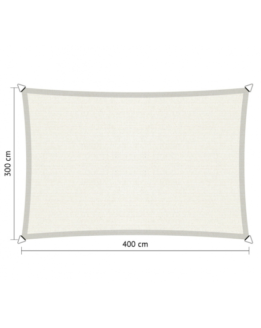 SCHADUWDOEK RECHTHOEK 3X4M ARCTIC WHITE
