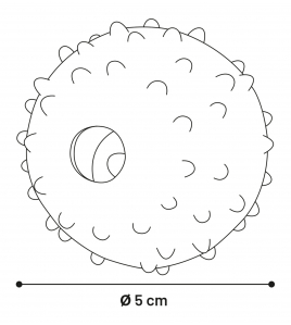 RUBBER BAL MET BEL 50MM