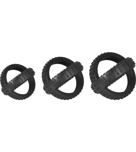 HS RUBBER GLADIATOR CROSS BALL ZWART 14CM