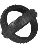 HS RUBBER GLADIATOR CROSS BALL ZWART 14CM
