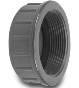 VDL EINDKAP PVC-U 2 1/4&quot; BINNENDRAAD 10BAR GRIJS TYPE VLAK