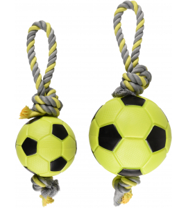 HS TPR SPORTY VOETBAL+TOUW GROEN 17CM