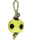 HS TPR SPORTY VOETBAL+TOUW GROEN 17CM