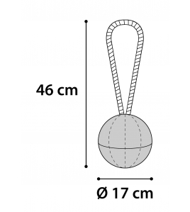 HS TPR SPORTY VOETBAL+TOUW GROEN 17CM