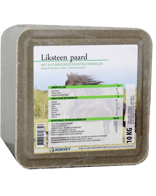 AGRIVET LIKSTEEN PAARD 10KG