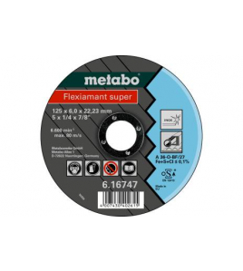 METABO AFBRAAMSCHIJF 125X6,0 R.V.S METABO AFBRAAMSCHIJF 125X6,0 R.V.S