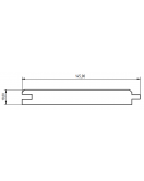 DOUGLAS VELLINGDEEL (DAKBESCHOT) 1,8X14,5X500CM GESCHAAFD