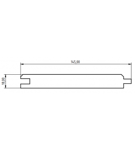 DOUGLAS VELLINGDEEL (DAKBESCHOT) 1,8X14,5X500CM GESCHAAFD
