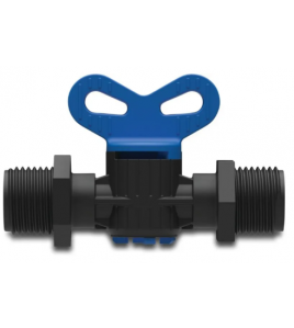 PLUGKRAAN PP 3/4&quot; BUITENDRAAD 6BAR ZWART