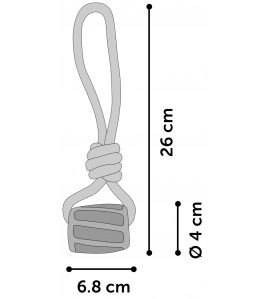 HS TPR RUDO TUBE + TREKTOUW BLAUW 26,5CM