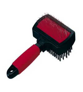 FERPLAST BORSTEL DUBBEL PERLON 5X10,5X17 CM ROOD ZWART