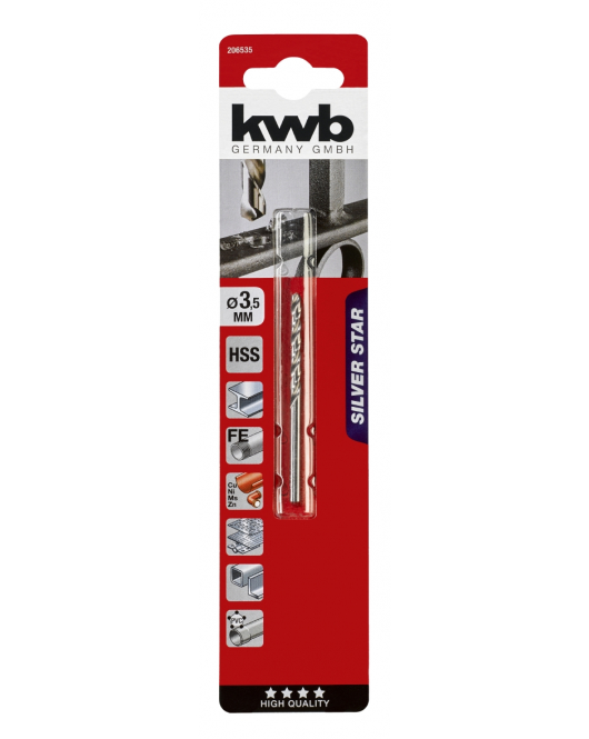 HSS BOREN SILVER STAR 3.5 MM KAART