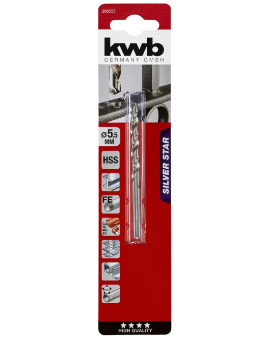 HSS BOREN SILVER STAR 5.5 MM KAART