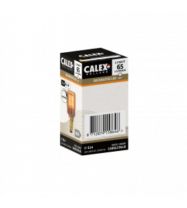 CALEX LED GLASSFIBER T30X70 GOUD SMD 220-240V 2.3W 65LM 1800K E14 DIMBAAR MET LED DIMMER