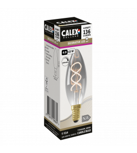 CALEX KAARS B35 TITANIUM FLEX FILAMENT 220-240V 4W 136LM 1800K E14 DIMBAAR MET LED DIMMER