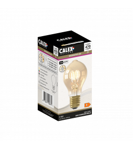 CALEX STANDAARD A60 GOUD FLEX FILAMENT 220-240V 5.5W 470LM 2100K E27 3-STEP DIMMING