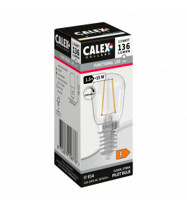 CALEX BUIS T26X58 HELDER STRAIGHT FILAMENT 220-240V 1.5W 136LM 2700K E14 DIMBAAR MET LED DIMMER