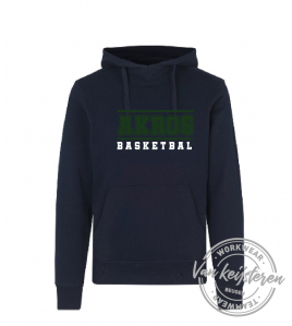 AKROS, 40636 HOODIE KIDS, NAVY, AKROS BASKETBAL LOGO