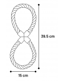 HS KATOEN JIM TREKTUIG 8-RING MUNT/WIT/GRIJS 37CM