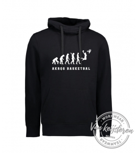 AKROS, 40636 HOODIE KIDS, ZWART, AKROS EVOLUTION LOGO