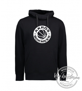 AKROS, 40636 HOODIE KIDS, ZWART, ROND AKROS LOGO