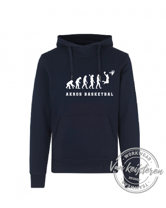 AKROS, 636 HOODIE HEREN, NAVY, AKROS EVOLUTION LOGO