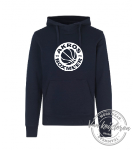 AKROS, 636 HOODIE HEREN, NAVY, ROND AKROS LOGO