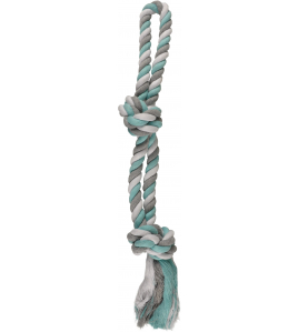 HS KATOEN JIM TREKTUIG 2 KNOPEN MUNT/WIT/GRIJS 50CM