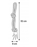 HS KATOEN JIM TREKTUIG 2 KNOPEN MUNT/WIT/GRIJS 50CM