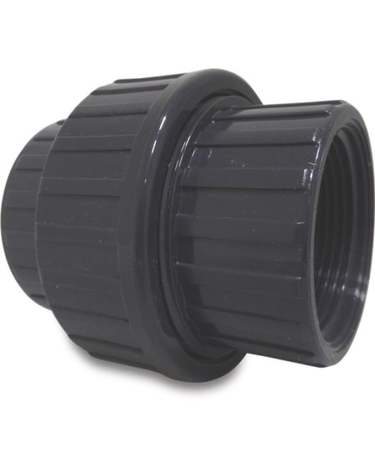 KOPPELING PVC-U 1 1/2" BINNENDRAAD 10BAR GRIJS KOPPELING PVC-U 1 1/2" BINNENDRAAD 10BAR GRIJS