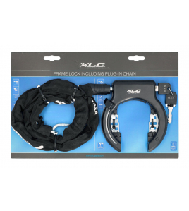 XLC FANTOMAS RINGSLOT RETRACTABLE + INSTEEKKETTING 120CM X 5.5MM ZWART