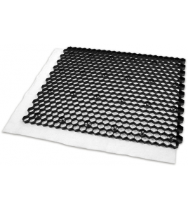 GRAVELPLAAT PLUS ZWART 120X100X3CM MET ANTIWORTELDOEK (GRINDPLAAT SPLITPLAAT)