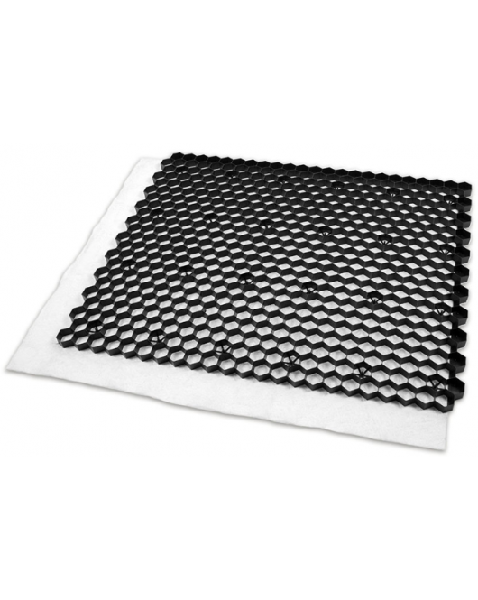GRAVELPLAAT PLUS ZWART 120X100X3CM MET ANTIWORTELDOEK