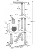 KRABPAAL FORZA ZWART 60X40X151,5CM
