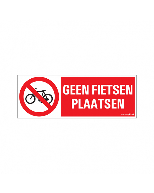 BORD GEEN FIETSEN PLAATSEN 330X120 MM