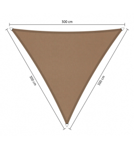 SCHADUWDOEK DRIEHOEK 3X3X3M BRAZILIAN SAND