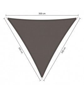 SCHADUWDOEK DRIEHOEK 3X3X3M SANTORINI GREY