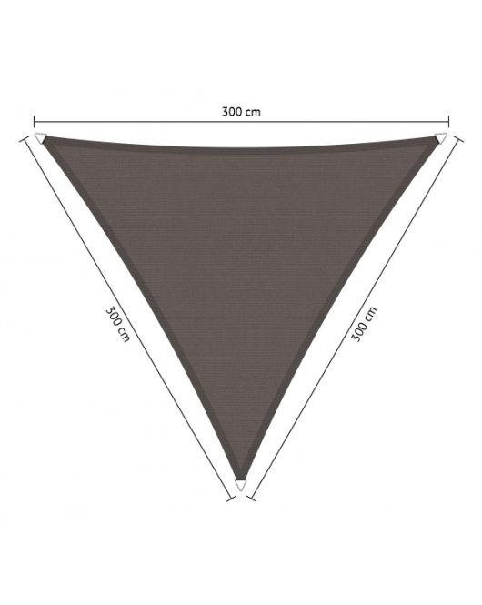 SCHADUWDOEK DRIEHOEK 3X3X3M SANTORINI GREY