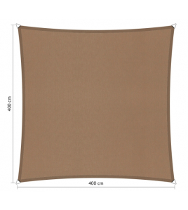 SCHADUWDOEK VIERKANT 4X4M BRAZILIAN SAND