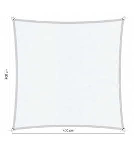 SCHADUWDOEK VIERKANT 4X4M IBIZA WHITE