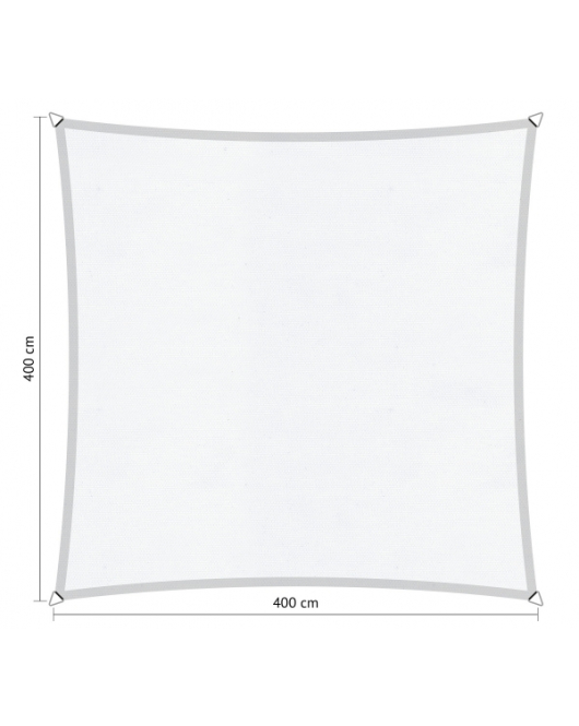 SCHADUWDOEK VIERKANT 4X4M IBIZA WHITE