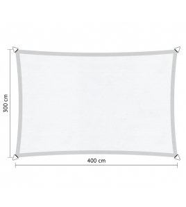 SCHADUWDOEK RECHTHOEK 3X4M IBIZA WHITE