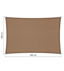 SCHADUWDOEK RECHTHOEK 3X4M BRAZILIAN SAND