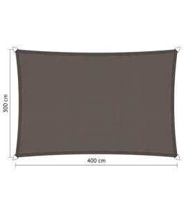 SCHADUWDOEK RECHTHOEK 3X4M SANTORINI GREY