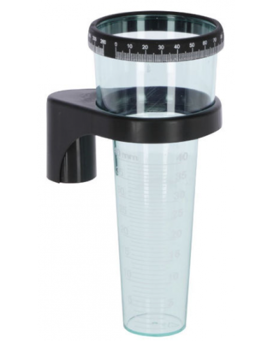 REGENMETER MET STOKHOUDER +GEHEUGENRING