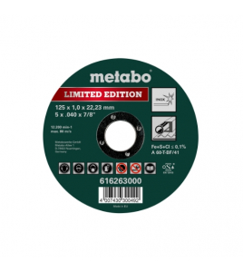 METABO DOORSLIJPSCHIJVEN LIMITED EDITION &#216; 125X1,0X22,23 INOX