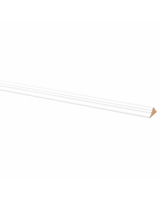 DECORLIJST MDF FOLIE 9X22MM WIT 260CM